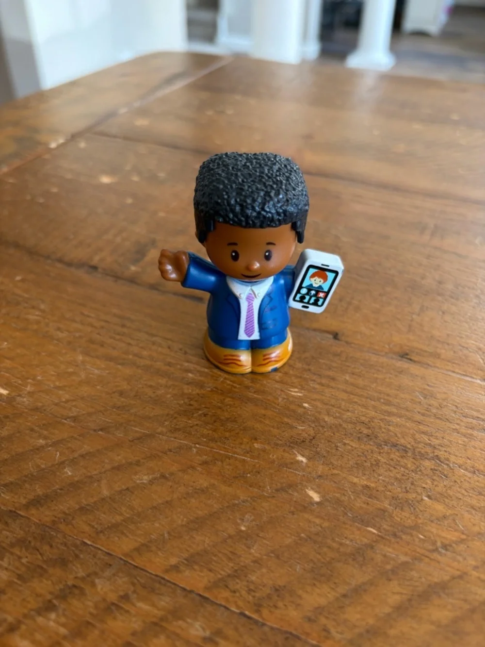 Fisher Price Little People dad with smartphone as is